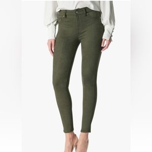 7 For All Mankind Olive Embosse Skinny Jeans